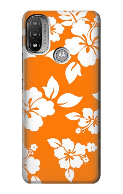 S2245 Hawaiian Hibiscus Orange Pattern Case For Motorola Moto E20,E30,E40