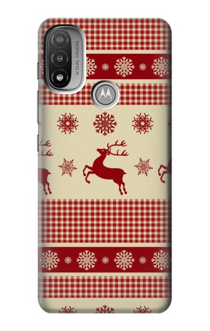 S2310 Christmas Snow Reindeers Case For Motorola Moto E20,E30,E40