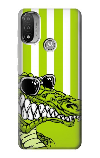 S2323 Funny Green Alligator Crocodile Case For Motorola Moto E20,E30,E40