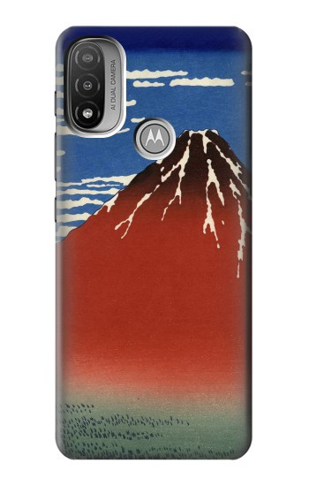 S2390 Katsushika Hokusai Red Fuji Case For Motorola Moto E20,E30,E40