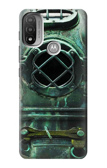 S2632 Antique Vintage Deep Sea Diver Helmet Case For Motorola Moto E20,E30,E40