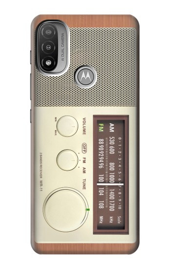 S3165 FM AM Wooden Receiver Graphic Case For Motorola Moto E20,E30,E40
