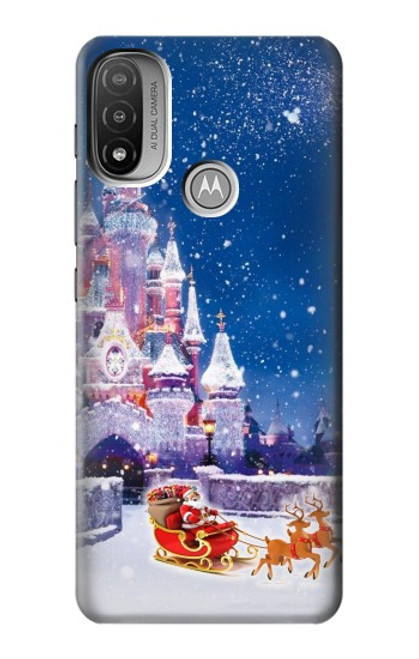 S3282 Santa Xmas Castle Case For Motorola Moto E20,E30,E40