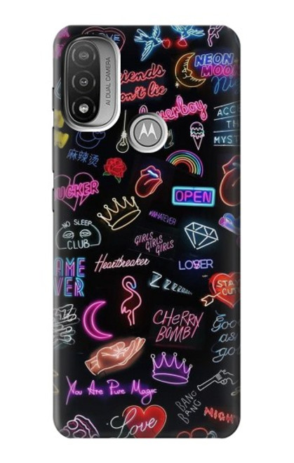 S3433 Vintage Neon Graphic Case For Motorola Moto E20,E30,E40