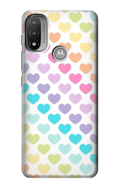 S3499 Colorful Heart Pattern Case For Motorola Moto E20,E30,E40