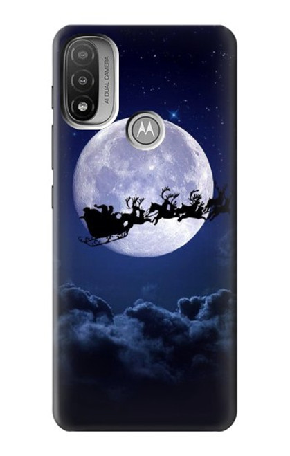S3508 Xmas Santa Moon Case For Motorola Moto E20,E30,E40