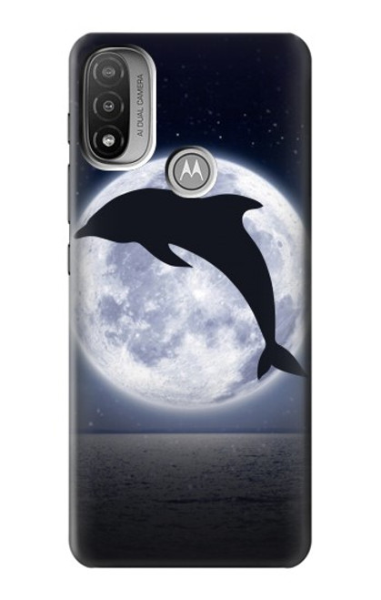 S3510 Dolphin Moon Night Case For Motorola Moto E20,E30,E40