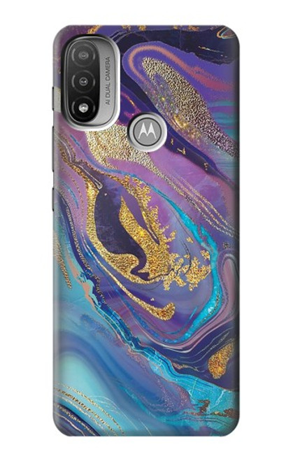 S3676 Colorful Abstract Marble Stone Case For Motorola Moto E20,E30,E40