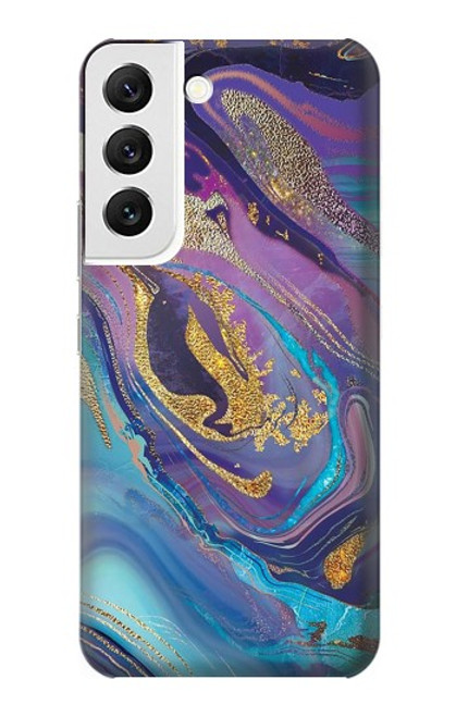 S3676 Colorful Abstract Marble Stone Case For Samsung Galaxy S22