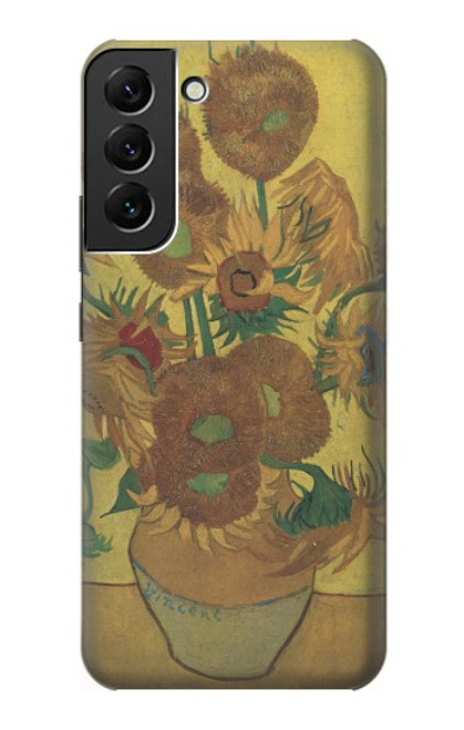 S0214 Van Gogh Vase Fifteen Sunflowers Case For Samsung Galaxy S22 Plus