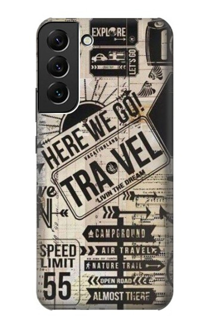 S3441 Vintage Travel Case For Samsung Galaxy S22 Plus