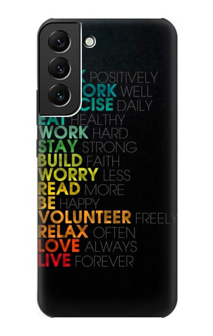 S3523 Think Positive Words Quotes Case For Samsung Galaxy S22 Plus