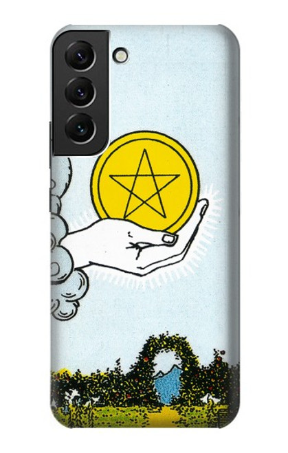 S3722 Tarot Card Ace of Pentacles Coins Case For Samsung Galaxy S22 Plus