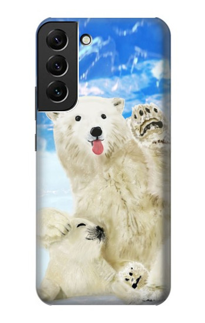 S3794 Arctic Polar Bear in Love with Seal Paint Case For Samsung Galaxy S22 Plus