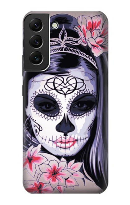 S3821 Sugar Skull Steam Punk Girl Gothic Case For Samsung Galaxy S22 Plus