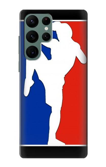 S2278 Muay Thai Kickboxing MMA Martial Art White Case For Samsung Galaxy S22 Ultra