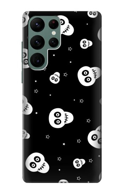 S3261 Smile Skull Halloween Pattern Case For Samsung Galaxy S22 Ultra