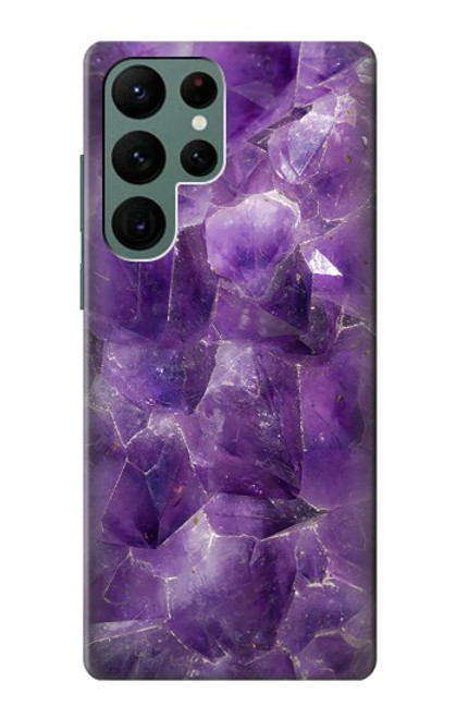 S3713 Purple Quartz Amethyst Graphic Printed Case For Samsung Galaxy S22 Ultra