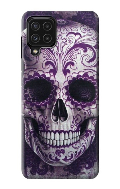 S3582 Purple Sugar Skull Case For Samsung Galaxy M22
