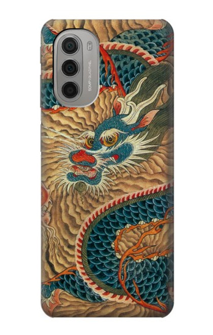 S3541 Dragon Cloud Painting Case For Motorola Moto G51 5G