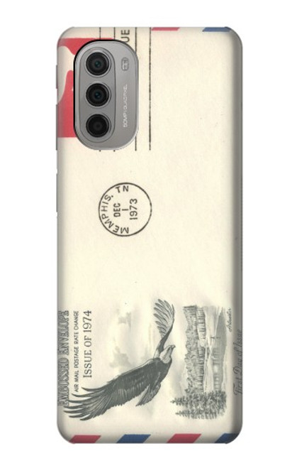 S3551 Vintage Airmail Envelope Art Case For Motorola Moto G51 5G