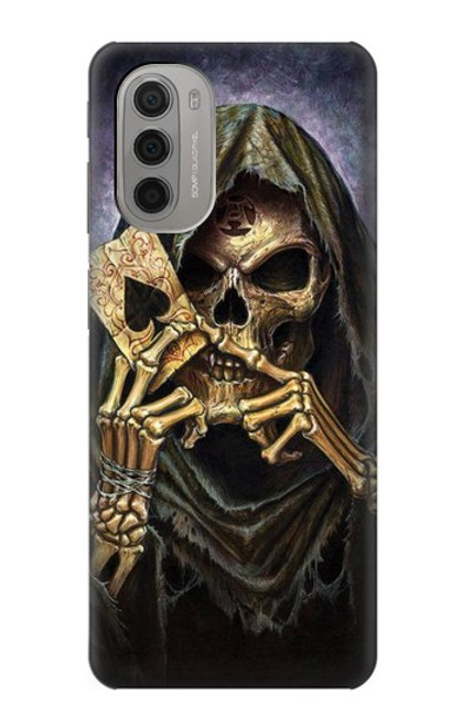 S3594 Grim Reaper Wins Poker Case For Motorola Moto G51 5G