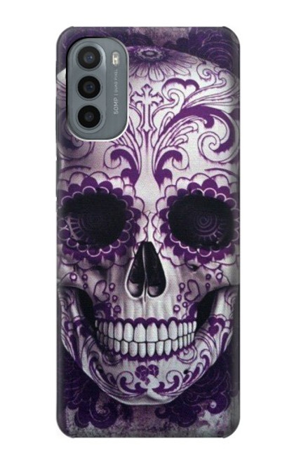 S3582 Purple Sugar Skull Case For Motorola Moto G31