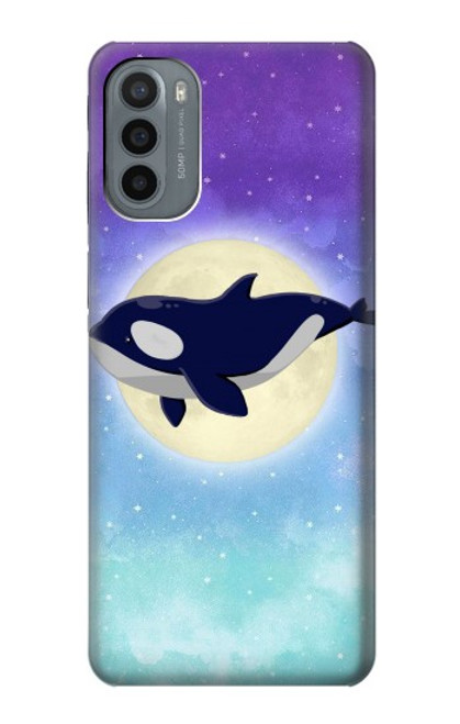 S3807 Killer Whale Orca Moon Pastel Fantasy Case For Motorola Moto G31