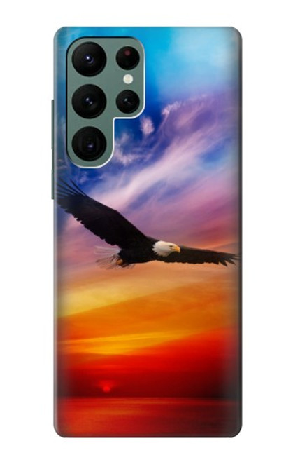 S3841 Bald Eagle Flying Colorful Sky Case For Samsung Galaxy S22 Ultra