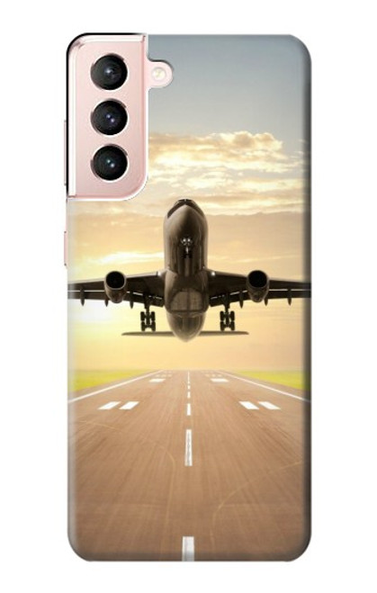 S3837 Airplane Take off Sunrise Case For Samsung Galaxy S21 5G