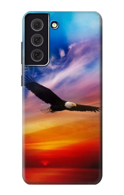 S3841 Bald Eagle Flying Colorful Sky Case For Samsung Galaxy S21 FE 5G