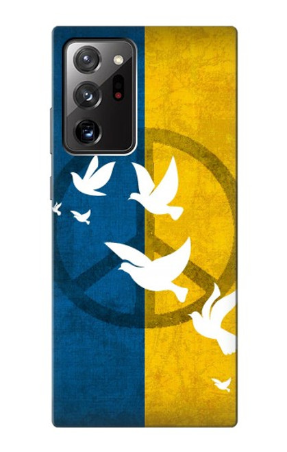 S3857 Peace Dove Ukraine Flag Case For Samsung Galaxy Note 20 Ultra, Ultra 5G