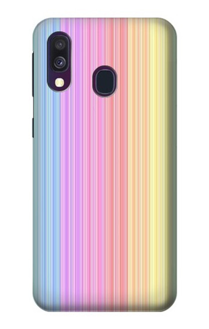 S3849 Colorful Vertical Colors Case For Samsung Galaxy A40