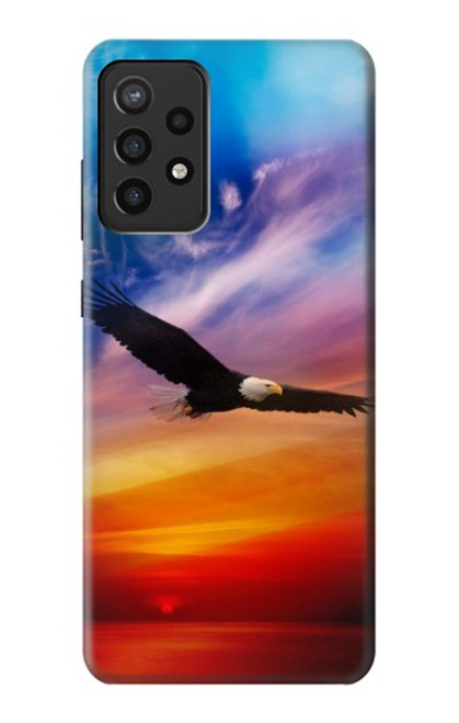 S3841 Bald Eagle Flying Colorful Sky Case For Samsung Galaxy A72, Galaxy A72 5G