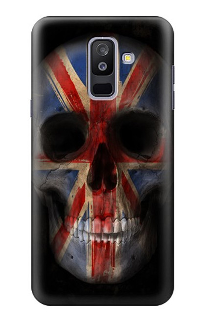 S3848 United Kingdom Flag Skull Case For Samsung Galaxy A6+ (2018), J8 Plus 2018, A6 Plus 2018