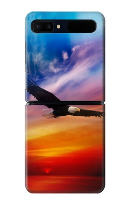 S3841 Bald Eagle Flying Colorful Sky Case For Samsung Galaxy Z Flip 5G