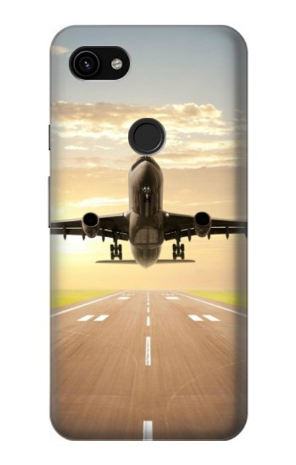 S3837 Airplane Take off Sunrise Case For Google Pixel 3a XL