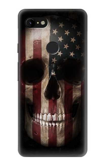 S3850 American Flag Skull Case For Google Pixel 3 XL