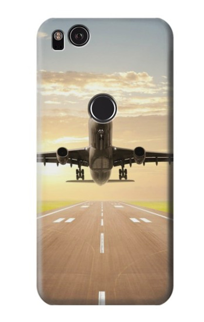 S3837 Airplane Take off Sunrise Case For Google Pixel 2