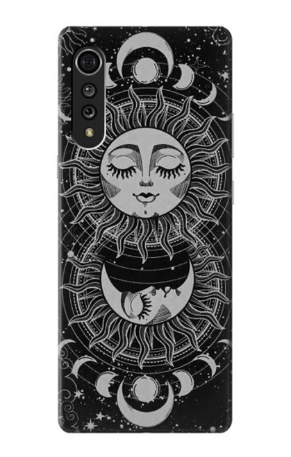 S3854 Mystical Sun Face Crescent Moon Case For LG Velvet