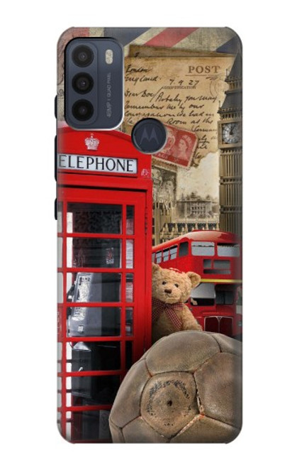 S3856 Vintage London British Case For Motorola Moto G50