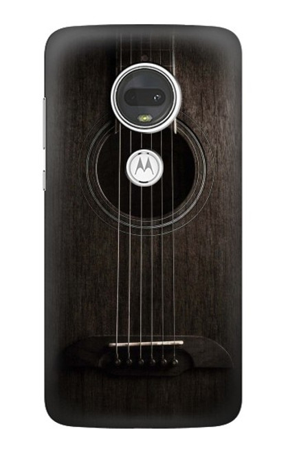 S3834 Old Woods Black Guitar Case For Motorola Moto G7, Moto G7 Plus