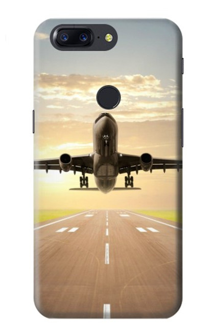 S3837 Airplane Take off Sunrise Case For OnePlus 5T