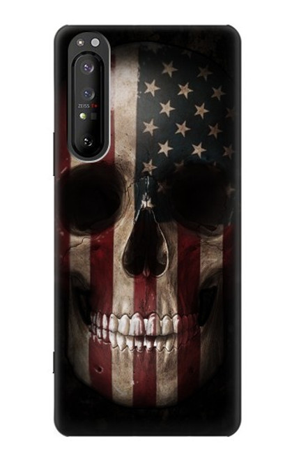 S3850 American Flag Skull Case For Sony Xperia 1 II