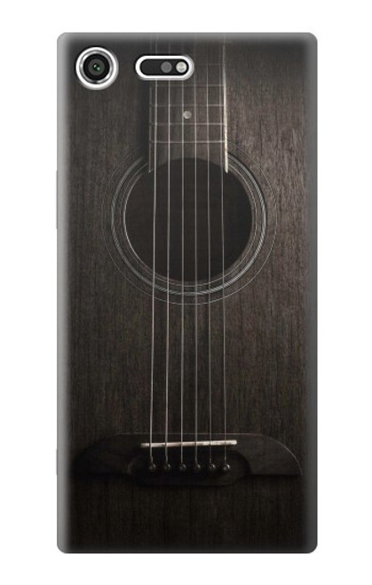 S3834 Old Woods Black Guitar Case For Sony Xperia XZ Premium