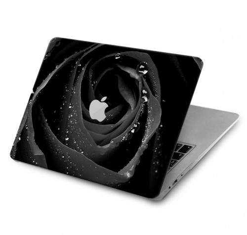 S1598 Black Rose Hard Case For MacBook Pro 14 M1-M5 A2442,A2779,A2992,A2918,A3112,A3185,A3401,A3434,A3112