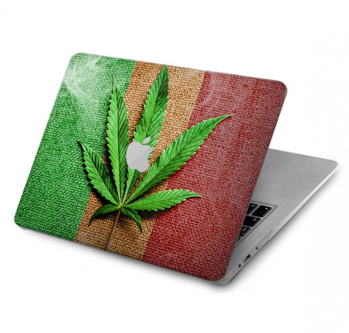 S2109 Marijuana Rasta Flag Hard Case For MacBook Pro 14 M1,M2,M3 (2021,2023) - A2442, A2779, A2992, A2918