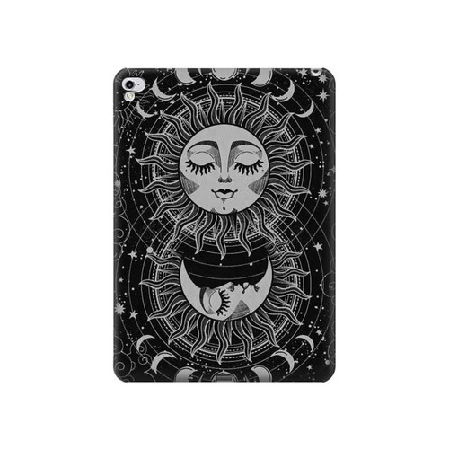 S3854 Mystical Sun Face Crescent Moon Hard Case For iPad Pro 12.9 (2015,2017)