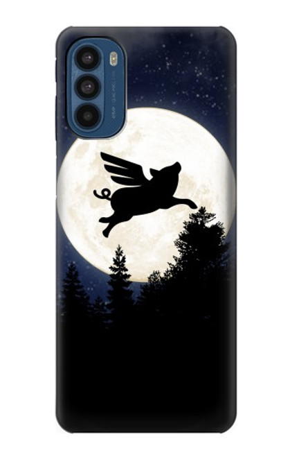 S3289 Flying Pig Full Moon Night Case For Motorola Moto G41