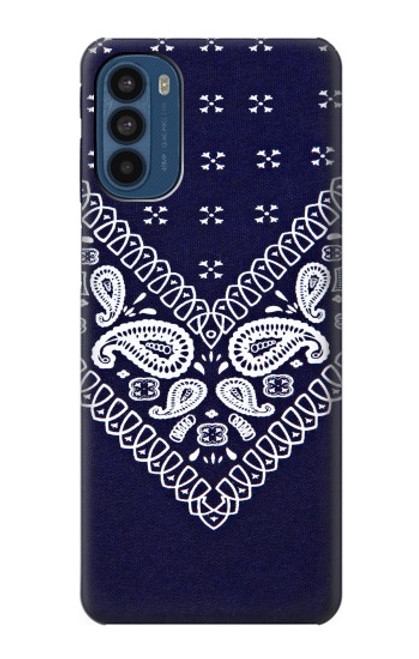 S3357 Navy Blue Bandana Pattern Case For Motorola Moto G41